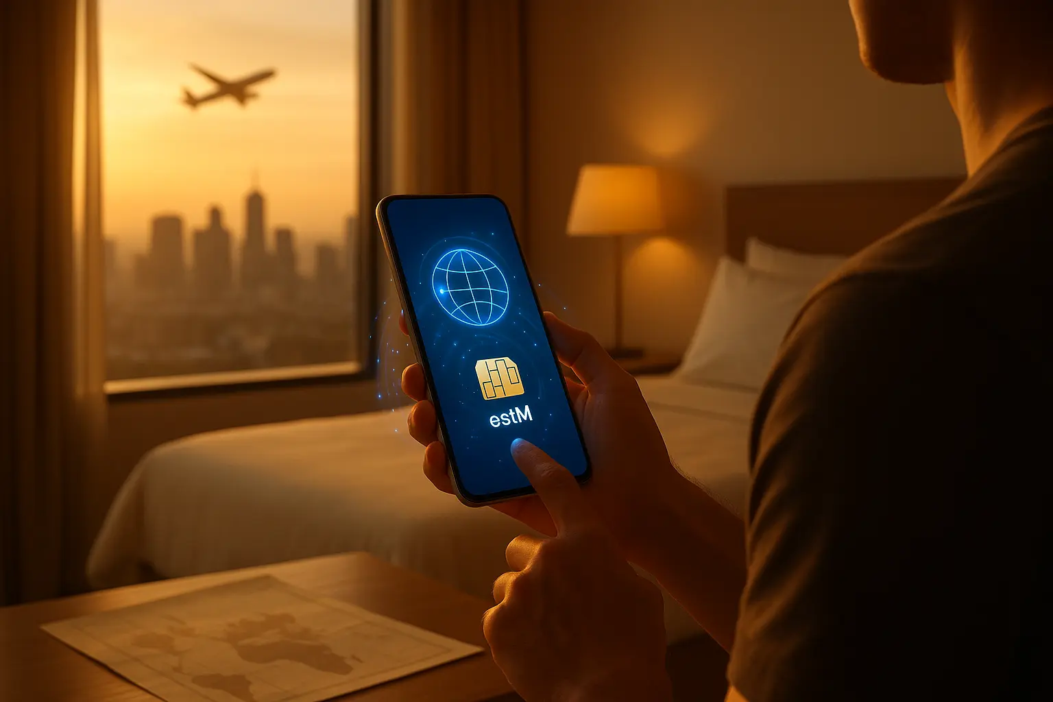 eSIM vs physical SIM comparison for travel connectivity on smartphone