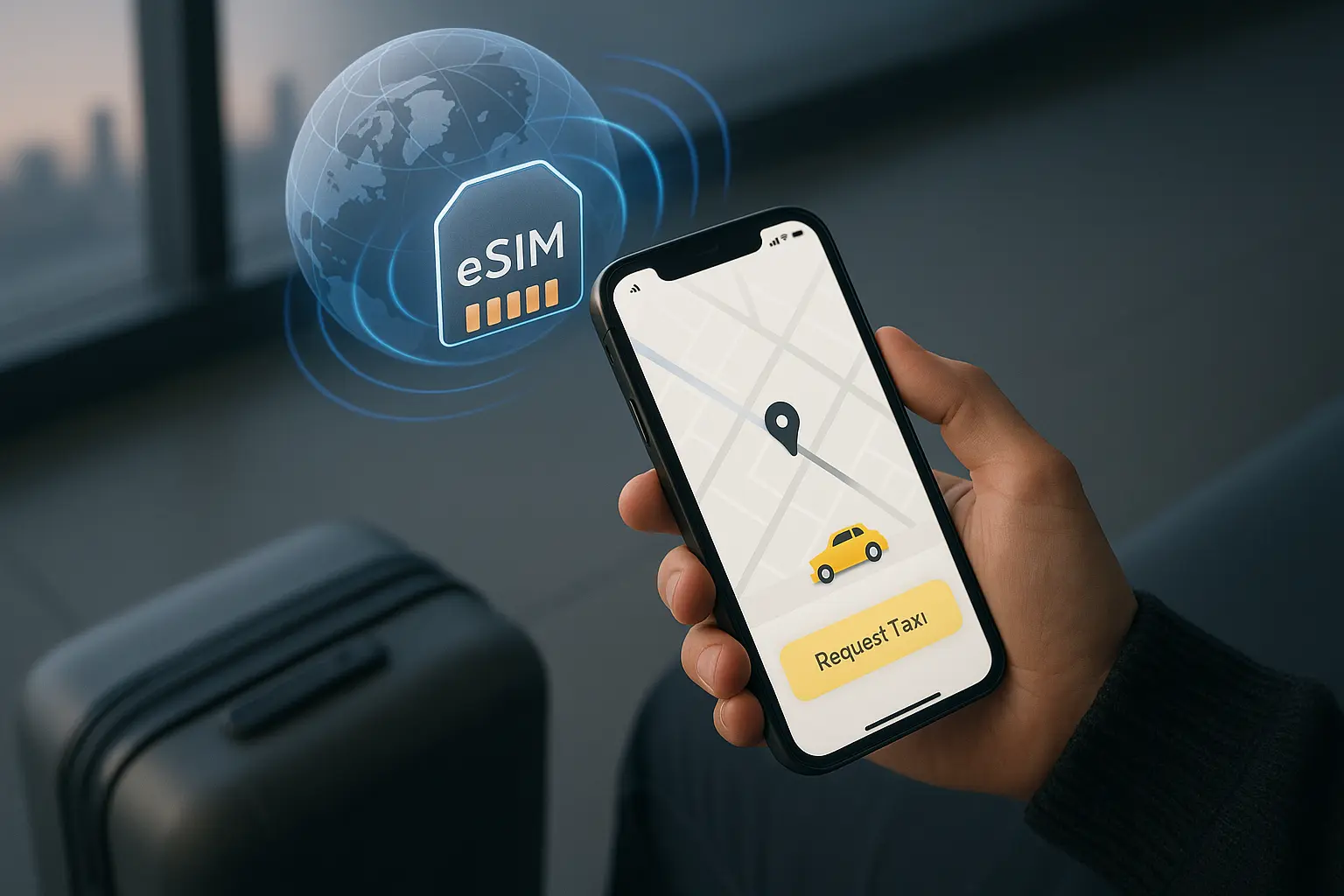 android smartphone setting up esim activation using qr code in mobile network settings